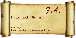 Fridrich Aura névjegykártya